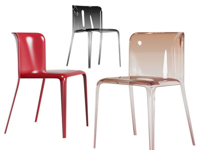 现代彩色透明休闲椅子、餐椅