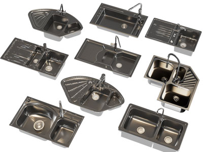 现代不锈钢洗菜盆