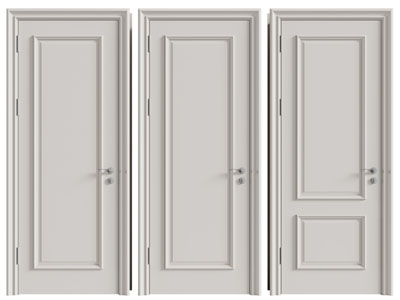 现代带门框的平开门