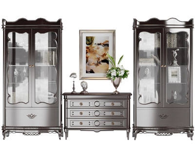 欧式玄关柜、装饰书柜