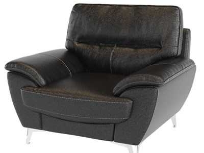 现代黑色单人沙发3d模型 现代黑色单人沙发