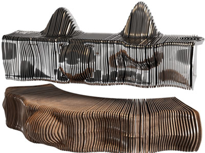 现代户外公共椅子