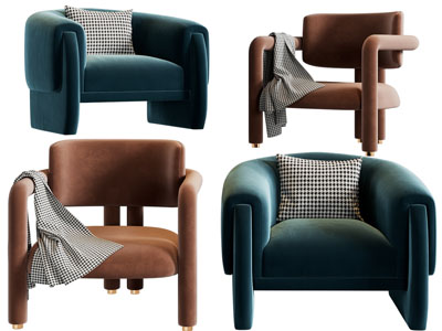 现代单人沙发3d模型 现代单人沙发