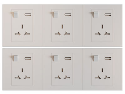 现代开关面板、插座