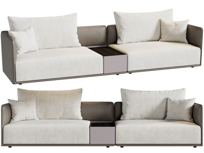 现代双人沙发3d模型 现代双人沙发