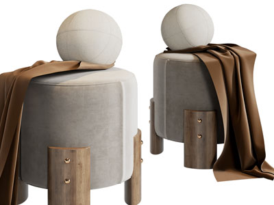 现代圆形沙发凳子