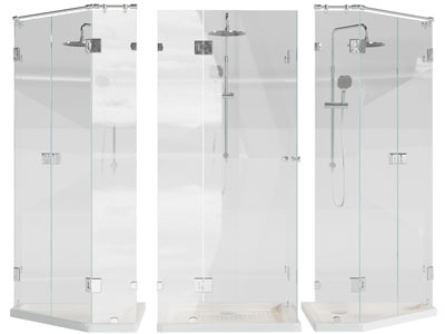 现代钻石造的淋浴房3d模型 现代钻石造的淋浴房