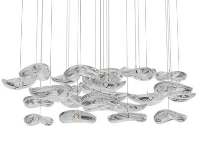 现代玻璃垂线吊灯