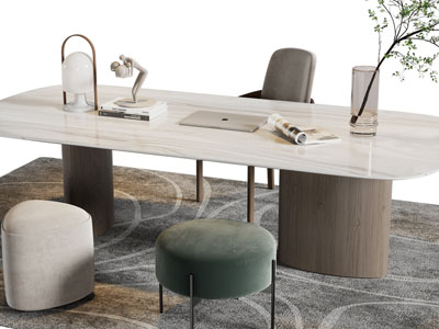 现代书桌椅组合