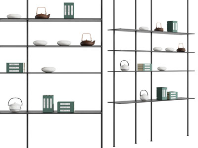 新中式开放式金属置物收纳架