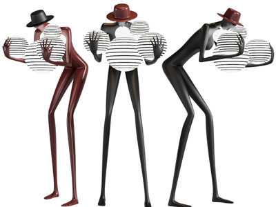 现代雕塑人物落地灯