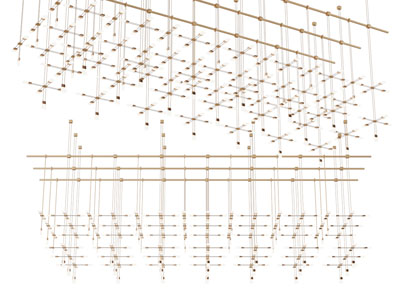 现代金属网格吊灯