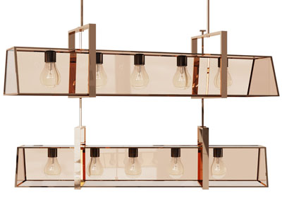 现代玻璃灯罩吊灯