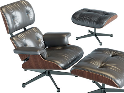 现代休闲椅子、脚踏