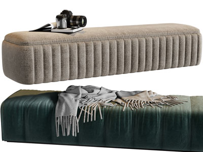 现代长方形沙发凳