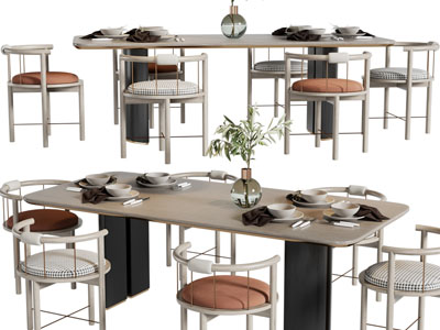 现代餐桌椅组合