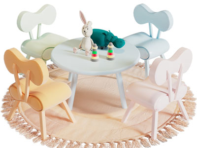 现代儿童桌椅组合