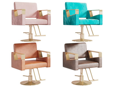 现代轻奢理发椅子