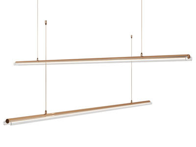 现代轻奢长条形办公吊灯