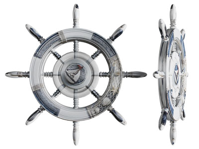 地中海船舵墙饰挂件