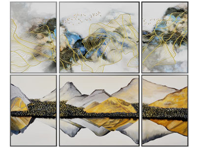 新中式山脉装饰挂画