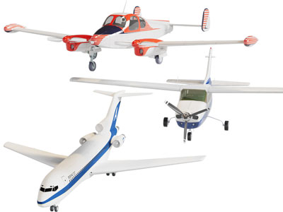 现代直升飞机、客机