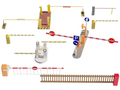 现代收费杆、伸缩大门、升降杆、自动门禁