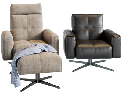 现代休闲单人沙发、脚踏3d模型 现代休闲单人沙发、脚踏