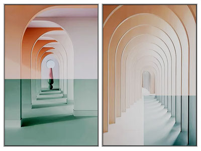 现代轻奢走廊过道装饰挂画