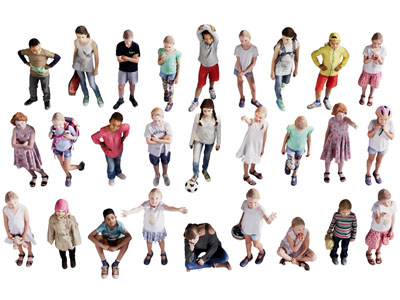 现代人物儿童多人3d模型 现代人物儿童多人