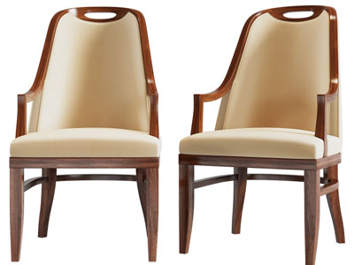 现代实木边框的休闲椅子