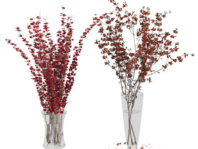 现代玻璃花瓶花卉