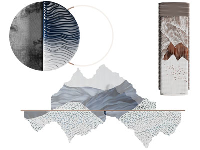 新中式山脉墙饰挂件