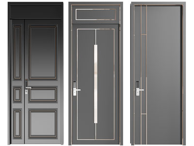 新中式单扇平开门、子母入户门