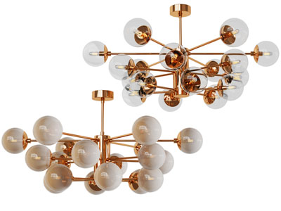 现代轻奢球形灯罩吊灯