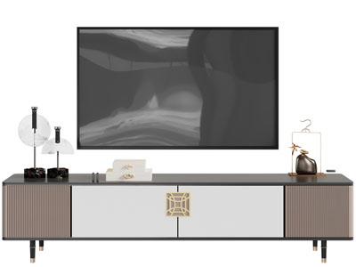 新中式电视柜、电视机