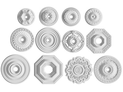 欧式圆形雕花灯盘