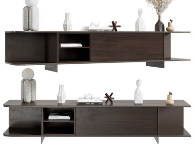 现代实木电视柜