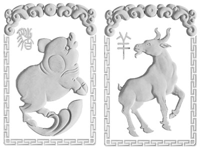 新中式生肖墙饰挂件、浮雕