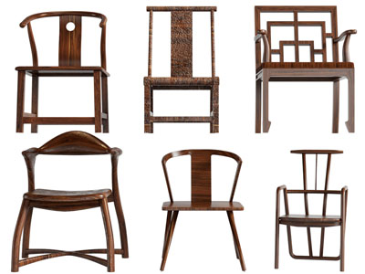 新中式实木扶手椅子、休闲椅子