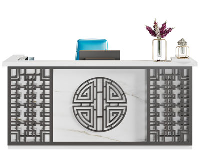 新中式前台接待台