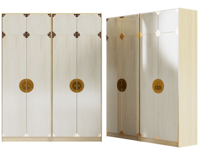 新中式衣柜3d模型 新中式衣柜