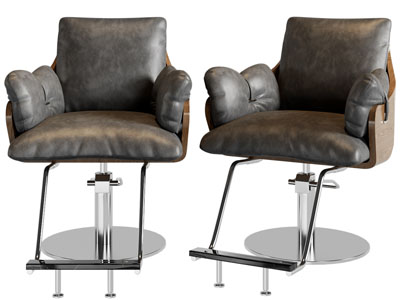 现代皮质可升降理发椅子