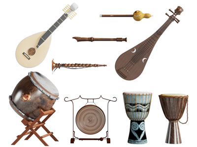 新中式琵琶、萧、大鼓