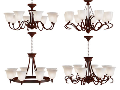 美式多头吊灯