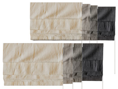 现代布艺卷帘、拉帘