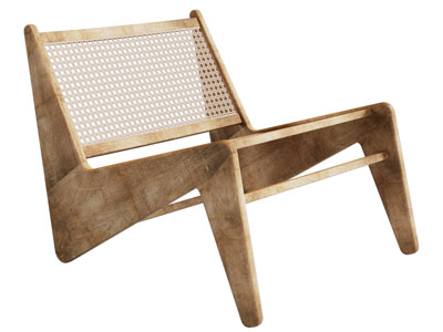 侘寂风实木休闲椅子