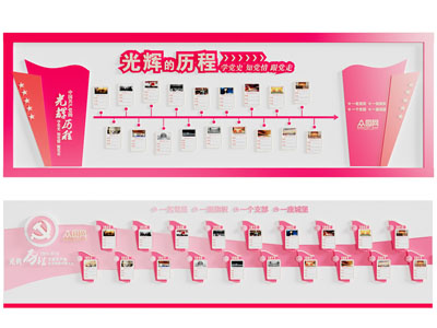 现代党建文化宣传背景墙