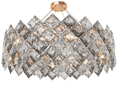 现代轻奢菱形花纹的吊灯