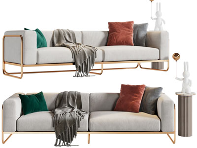 现代轻奢双人沙发3d模型 现代轻奢双人沙发